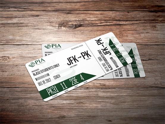 Customized PIA Boarding Pass