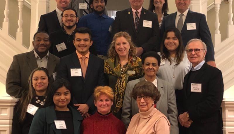 Undergraduate students attending a two-week seminar in Washington, D.C. recently got a chance to network with area alumni during a meet-and-greet reception held at the facility.