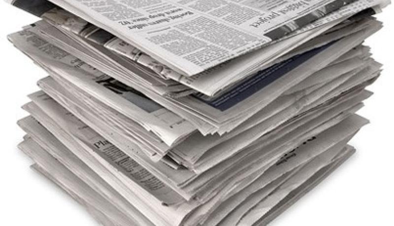 Stack of newspapers