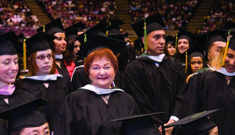 Evelyn Malzberg at graduation.