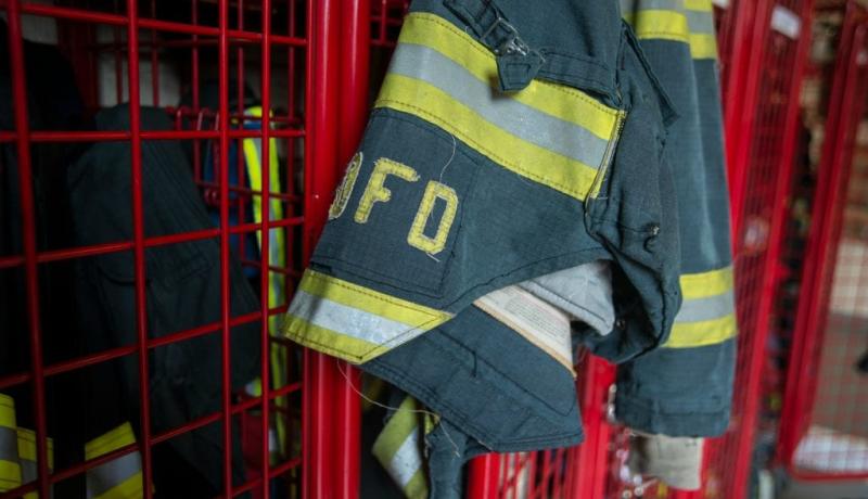 Firefighter lockers and uniforms