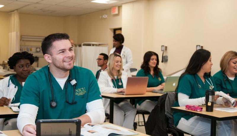 Nursing students in classroom