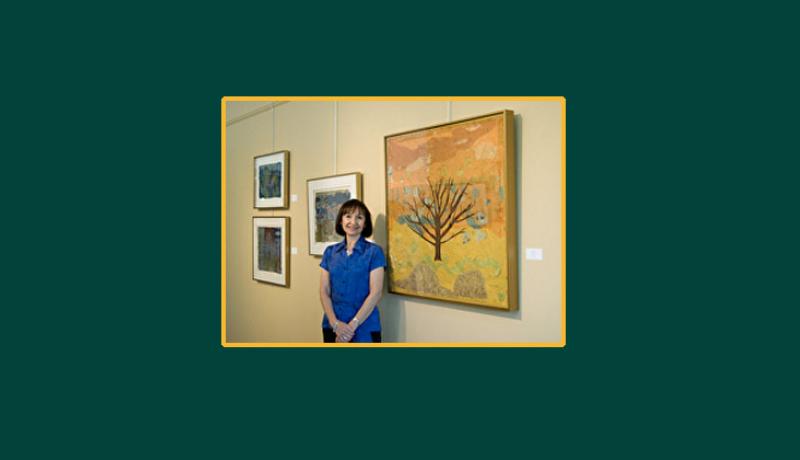 Bronia Ichel with paintings news banner