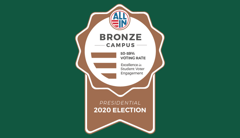 NJCU and its ‘NJCU Votes’ Initiative Announced as 2021 ALL IN Campus Democracy Challenge Bronze Seal Award Winner