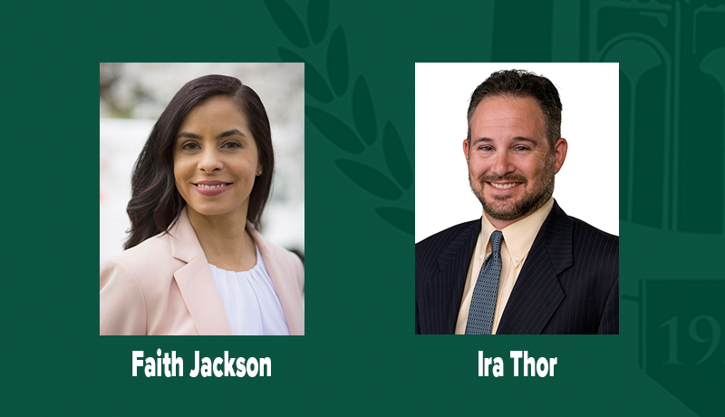 NJCU News Banner (Faith Jackson and Ira Thor)