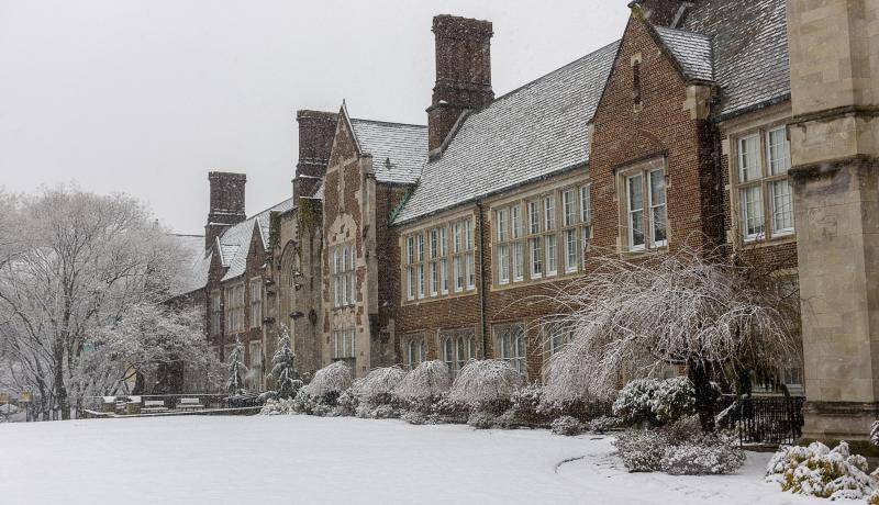 Hepburn Hall in the Snow