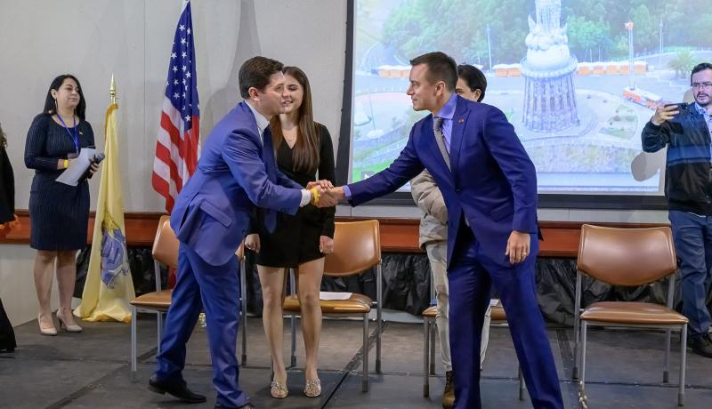 President Acebo with Ecuadorian President Daniel Noboa