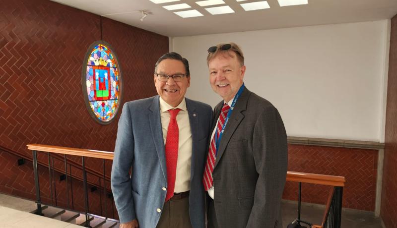 : Dr. Martin Larsson, UDLAP, Consul of Mexico in New Jersey, Mariana Diaz-Nagore, Dr. John Donnellan, School of Business, Dr. Adrián Franco, Guarini Institute
