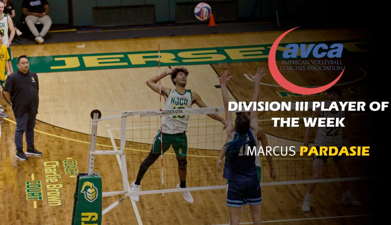 NJCU Men’s Volleyball Standout Marcus Pardasie Named AVCA Division III Player of the Week 