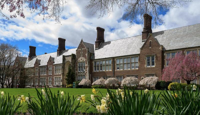 Hepburn Hall in the Spring