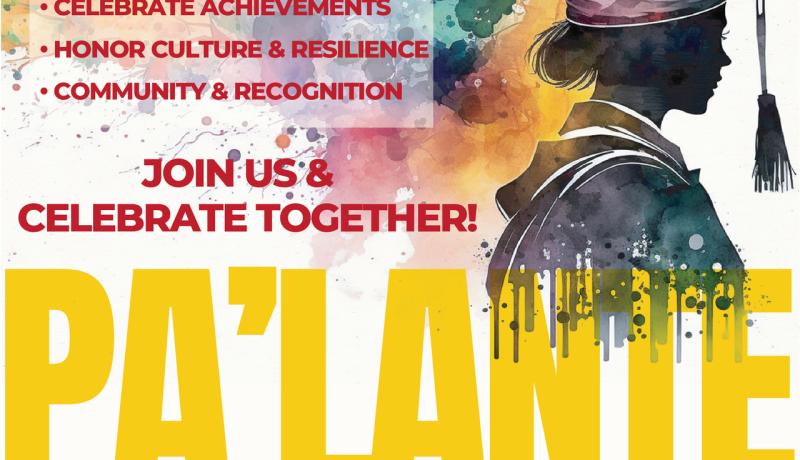 Graphic for the 2026 Pa'Lante graduation celebration