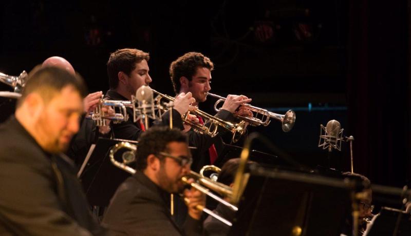 NJCU Jazz Ensemble brass section