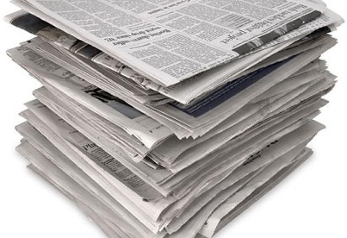 Stack of newspapers