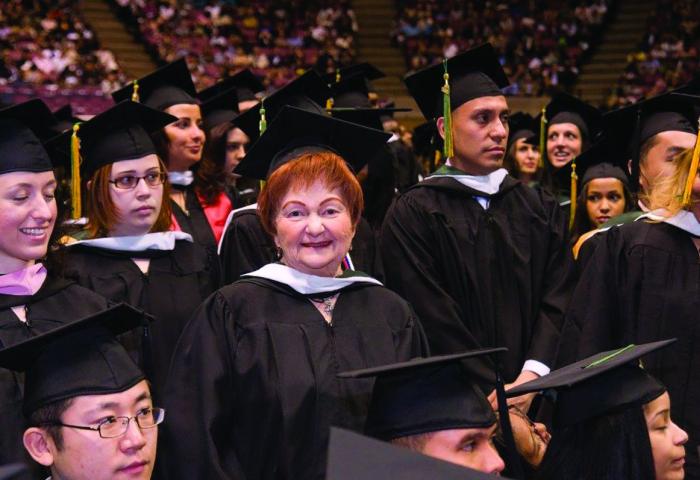 Evelyn Malzberg at graduation.