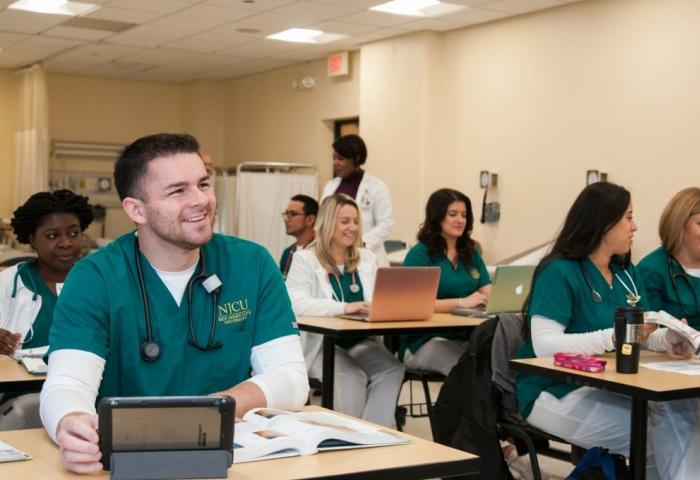 Nursing students in classroom
