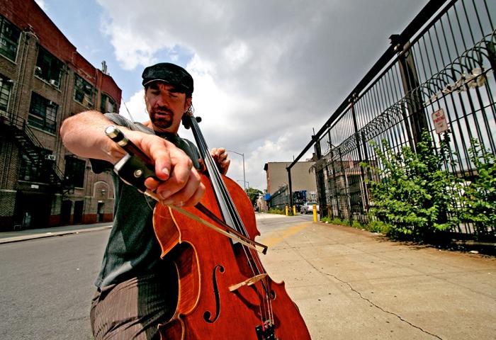 Dave Eggar playing the cello