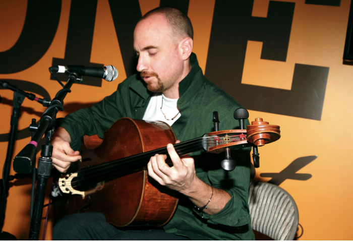 Dave Eggar playing the cello