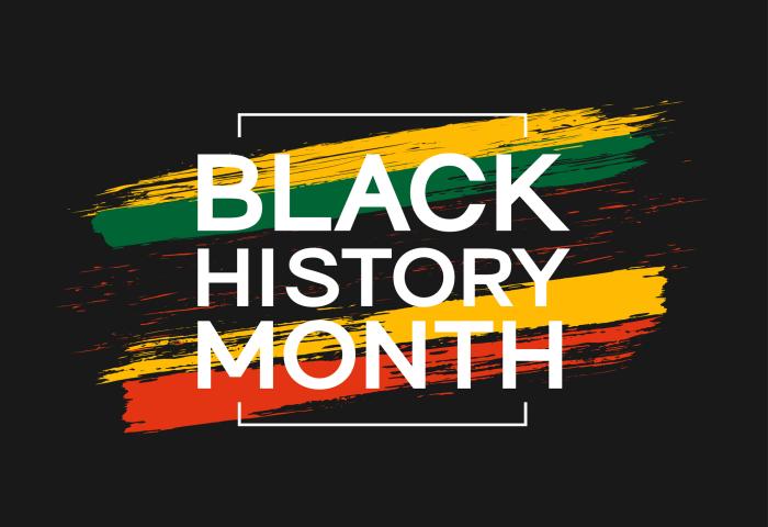 Black History Month celebratory graphic