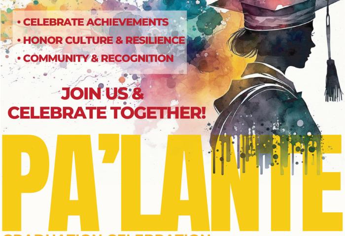 Graphic for the 2026 Pa'Lante graduation celebration