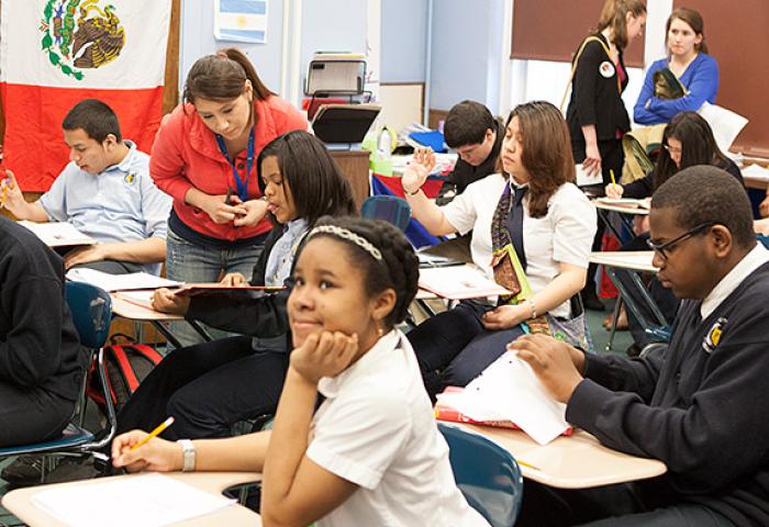 children in a classroom