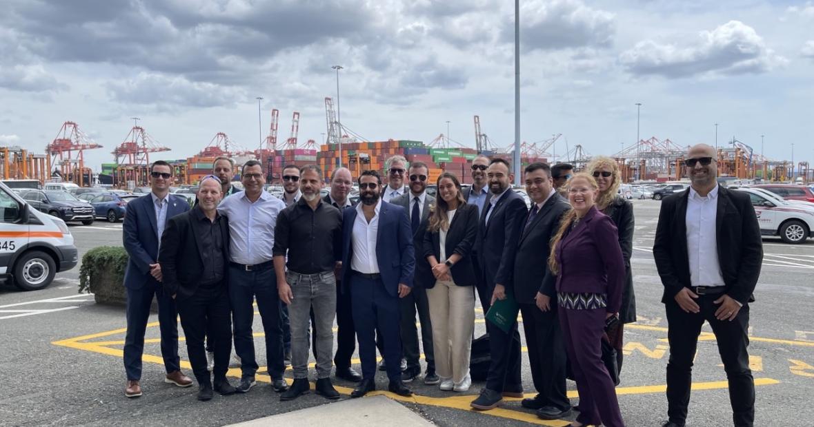 Dr. Adrian Franco with Israeli Delegation at the Port of Authority, Newark NJ