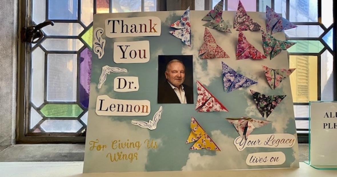 thank you poster displayed