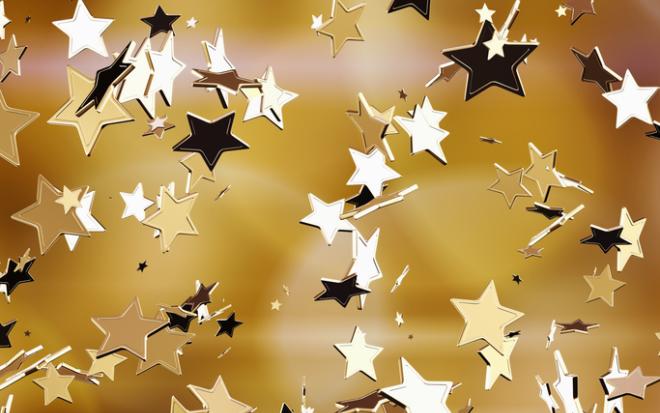 awards stars float gold