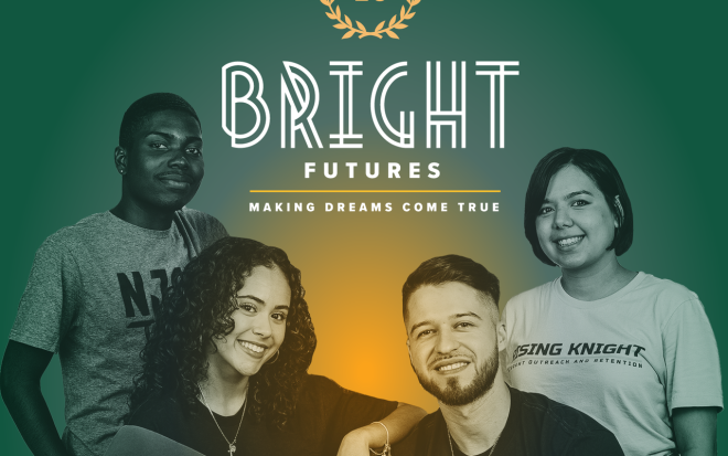 Bright Futures Gala Image with four students