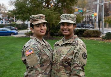 two female national guard students