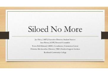 Cover image for presentation titled "Siloed No More"