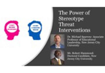 Cover image for "The Power of Stereotype Threat Interventions" presentation