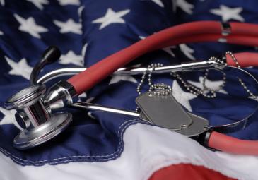 military healthcare american flag