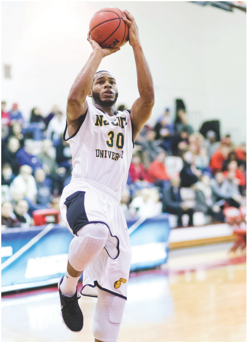 Sam Toney making a jump shot.