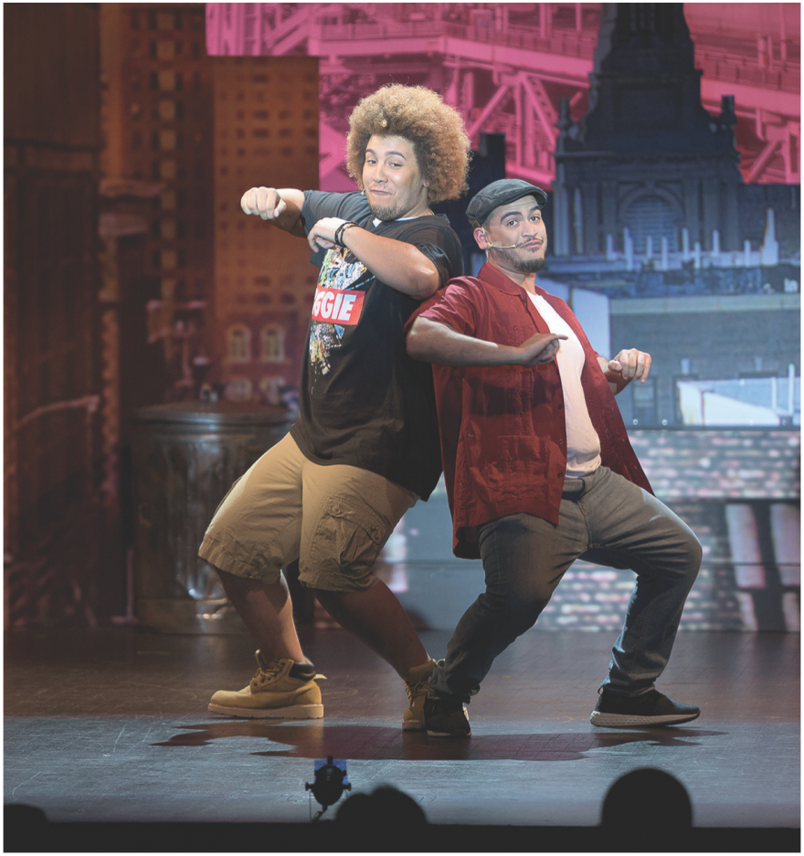 2 Students performing as part of "In the Heights".