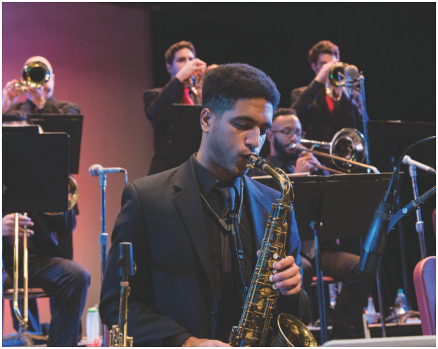 NJCU Jazz Ensemble saxophonist.