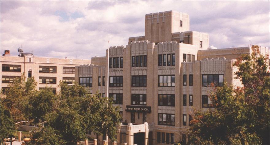 External view of A. Harry Moore School.