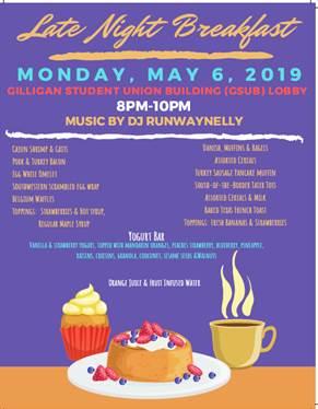 breakfast for dinner event poster