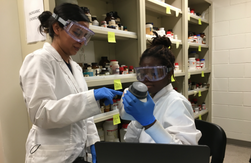 Students learn that safety starts from properly tracking chemicals and understanding hazard labels.