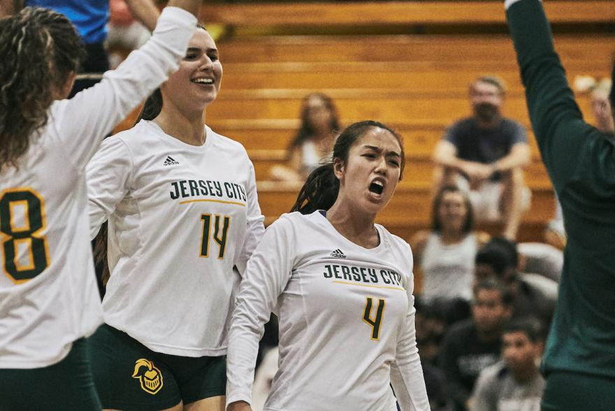 Women's Volleyball Team Excited About Win