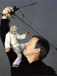 Joseph Cashore and his puppet