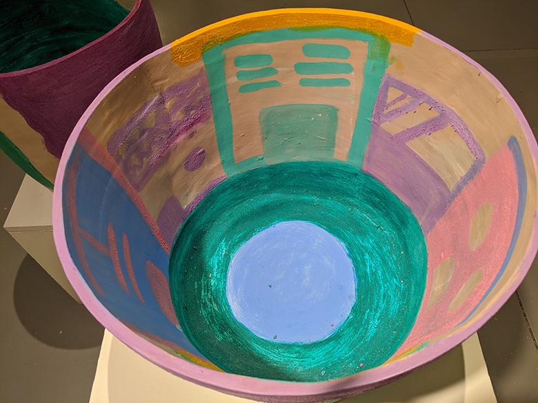 Clay pot for a medias exhibition