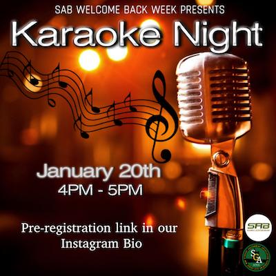 sab karaoke night poster