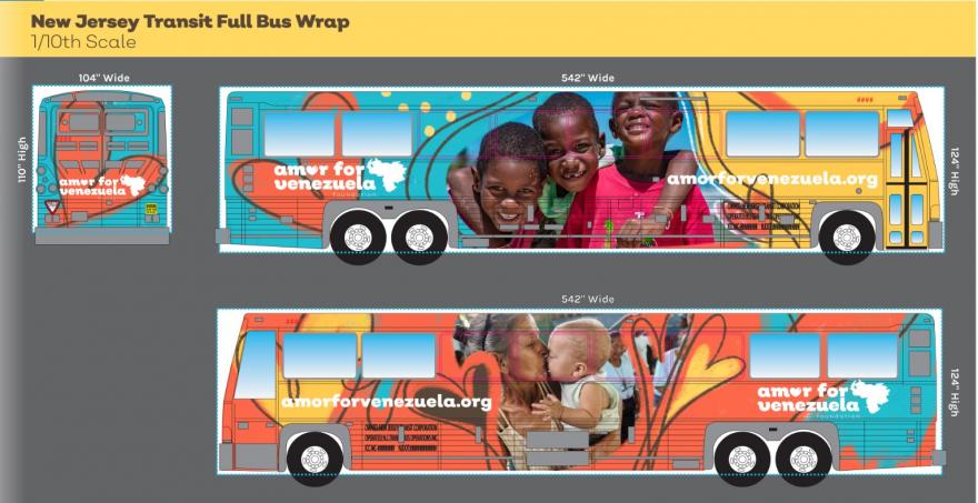 Amor For Venezuela Bus Wrap