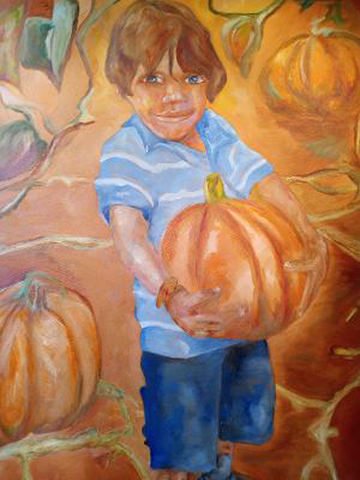 Boy With Pumpkin