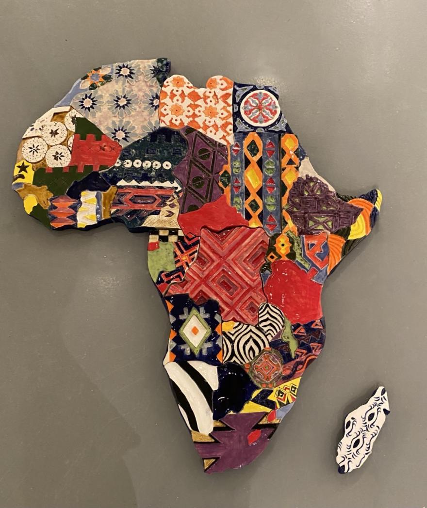 Africa, Clay 48" x 64", 2021
