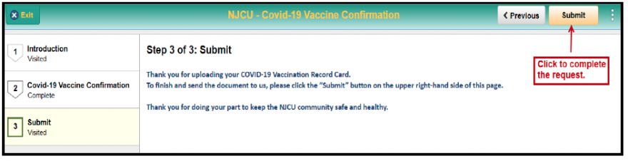 gothicnet dashboard  screenshot for vaccine confirmation step 6