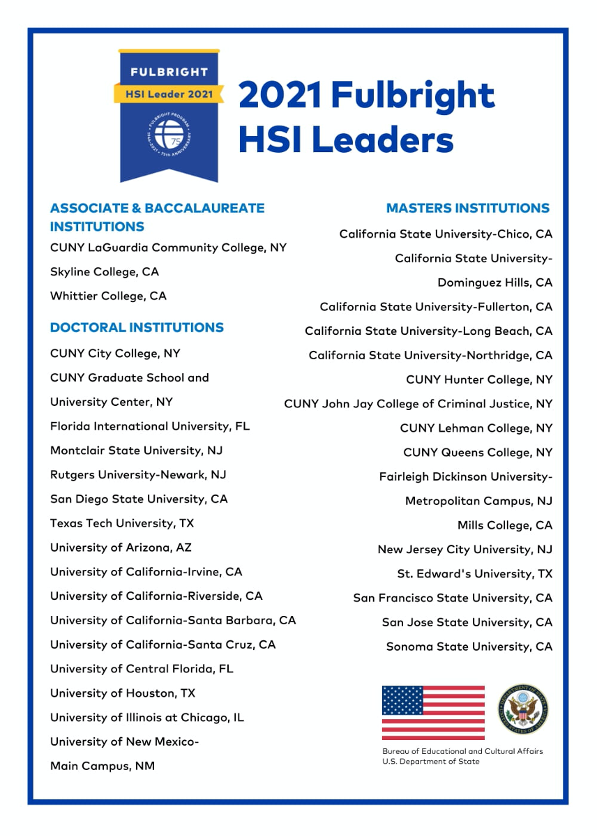 Fulbright 2021 list