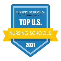 Nursing Schools Almanac rankings badge 2021