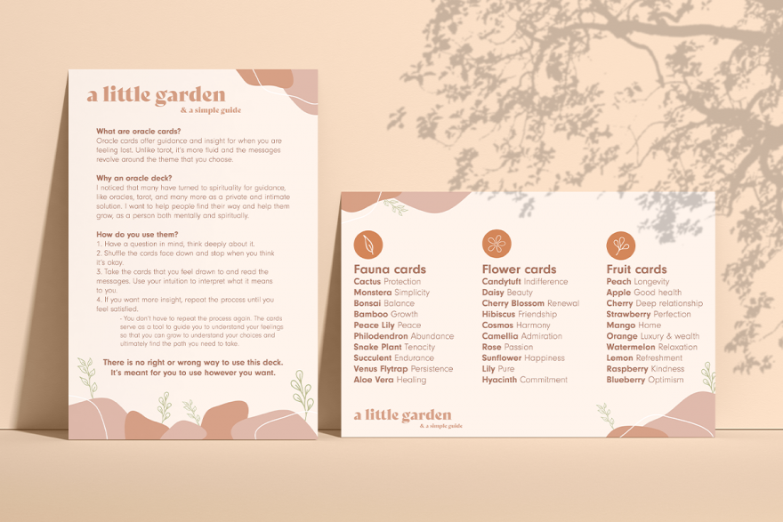 A Little Garden: Oracle Deck, Infographic & Card Guide