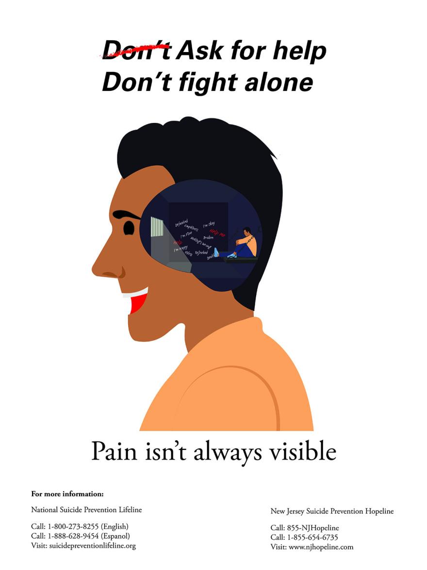 Pain Isn't Always visible Poster in English